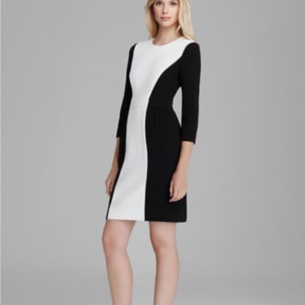 Kate Spade Tillie Colorblock Dress Black Cream